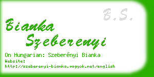 bianka szeberenyi business card
