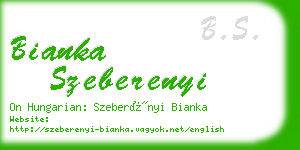 bianka szeberenyi business card